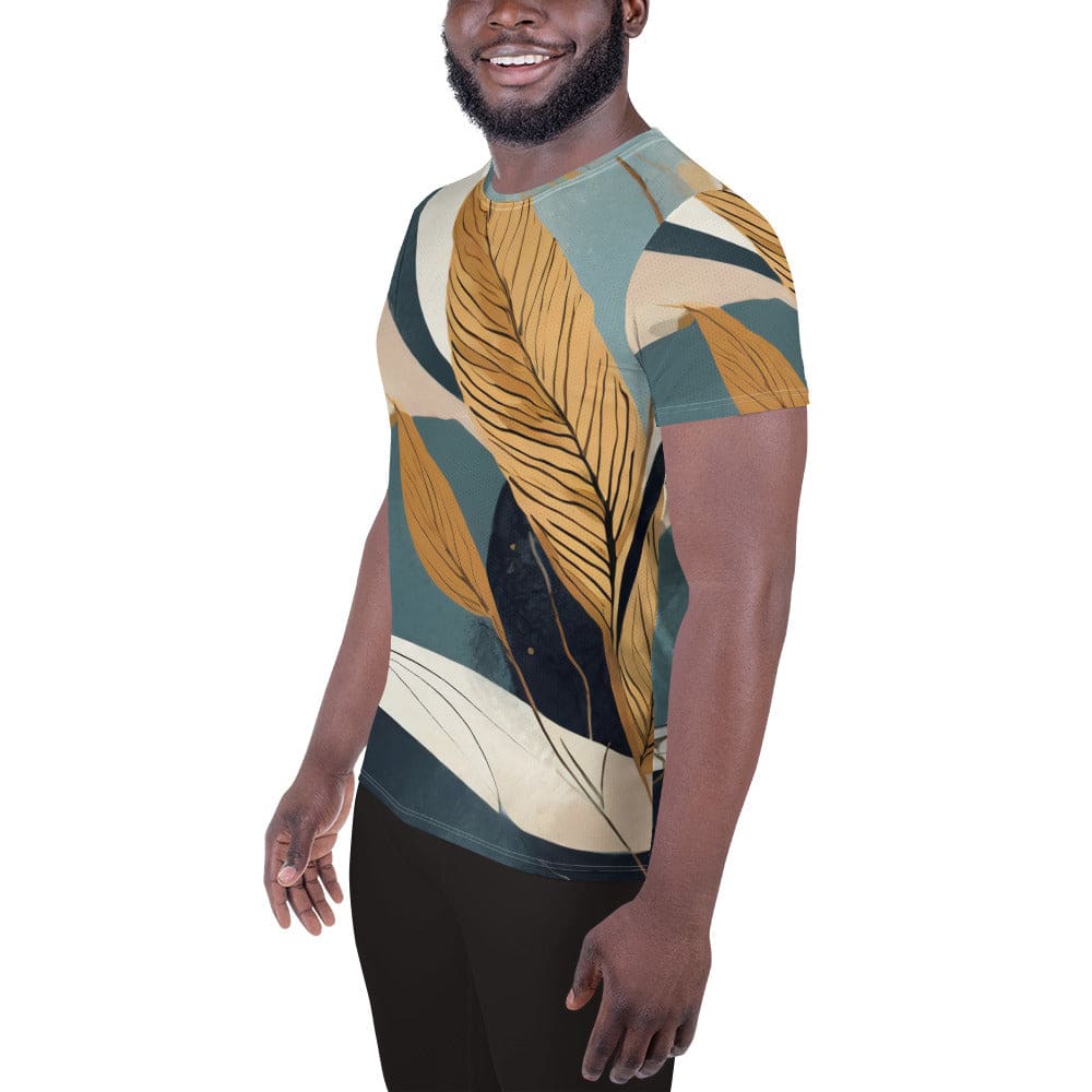 Mens Stretch Fit Athletic Sports T-shirt - Boho Style Print