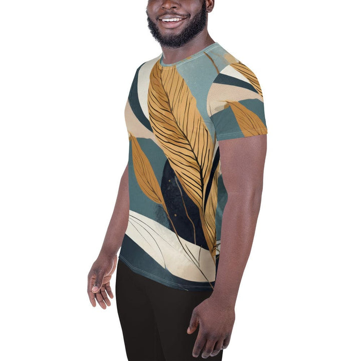 Mens Stretch Fit Athletic Sports T-shirt - Boho Style Print