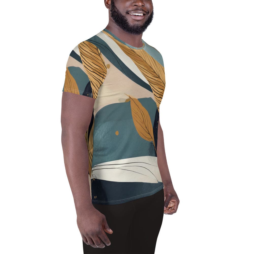 Mens Stretch Fit Athletic Sports T-shirt - Boho Style Print