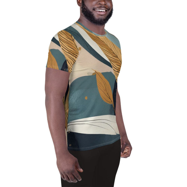 Mens Stretch Fit Athletic Sports T-shirt - Boho Style Print
