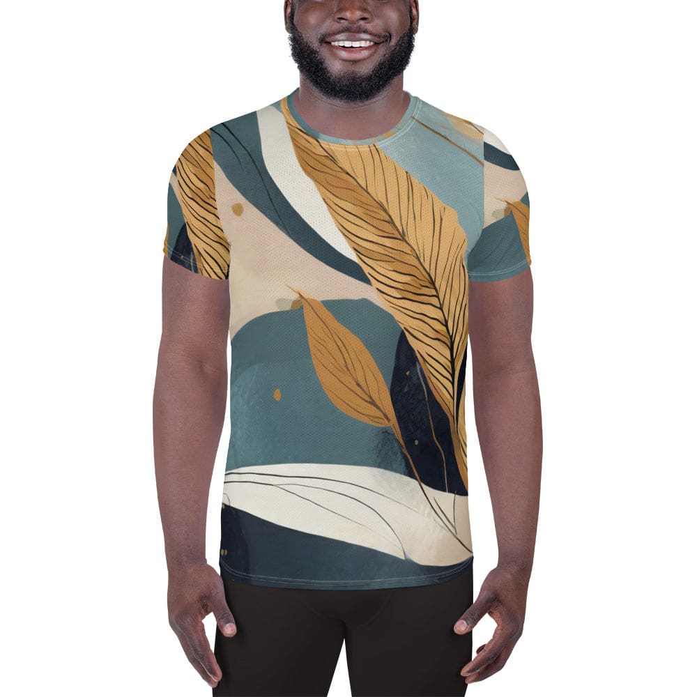 Mens Stretch Fit Athletic Sports T-shirt - Boho Style Print