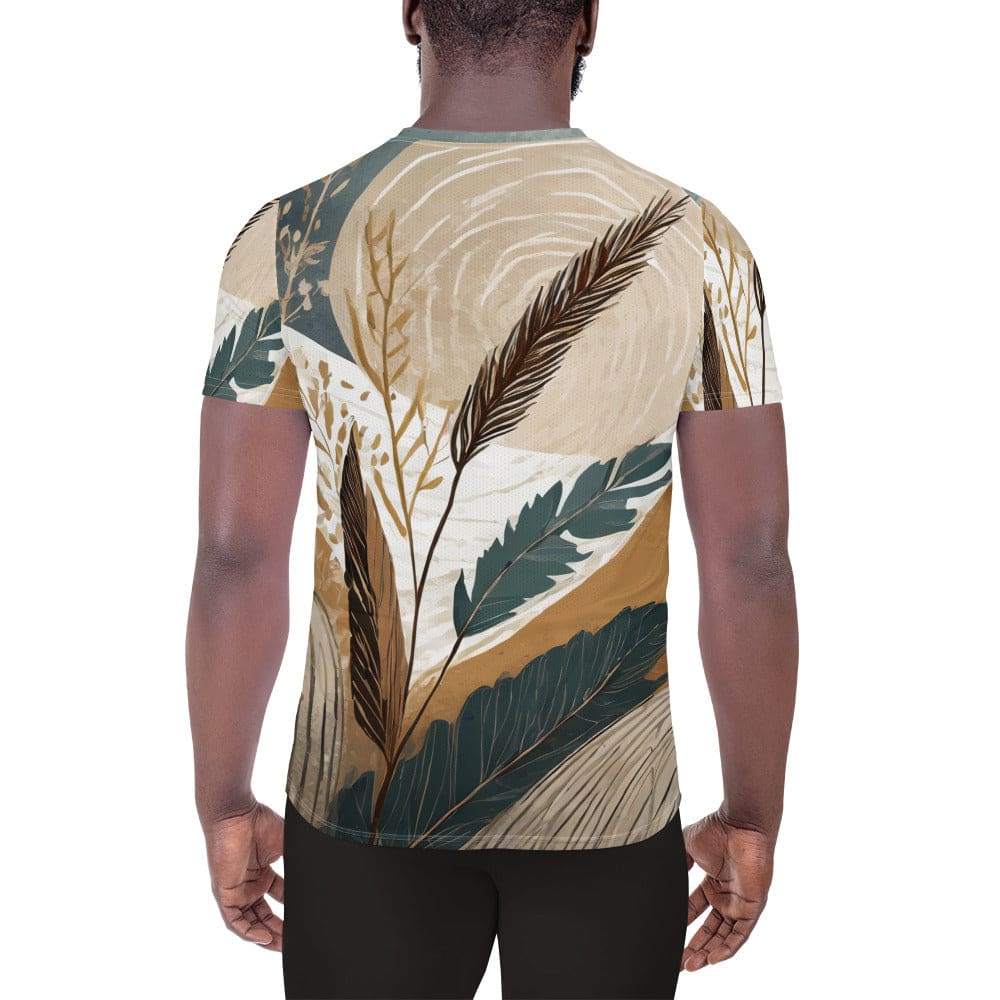 Mens Stretch Fit Athletic Sports T-shirt - Boho Style Print