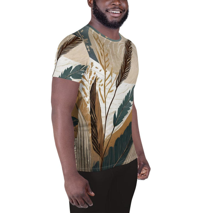 Mens Stretch Fit Athletic Sports T-shirt - Boho Style Print