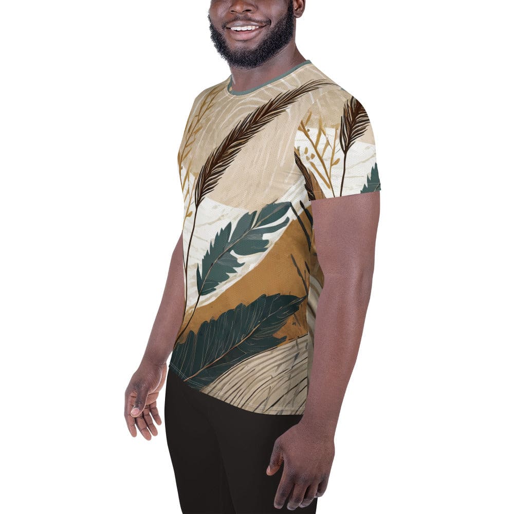 Mens Stretch Fit Athletic Sports T-shirt - Boho Style Print