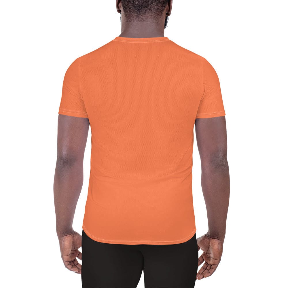 Mens Stretch Fit Athletic Sports T-shirt - Coral Orange Red