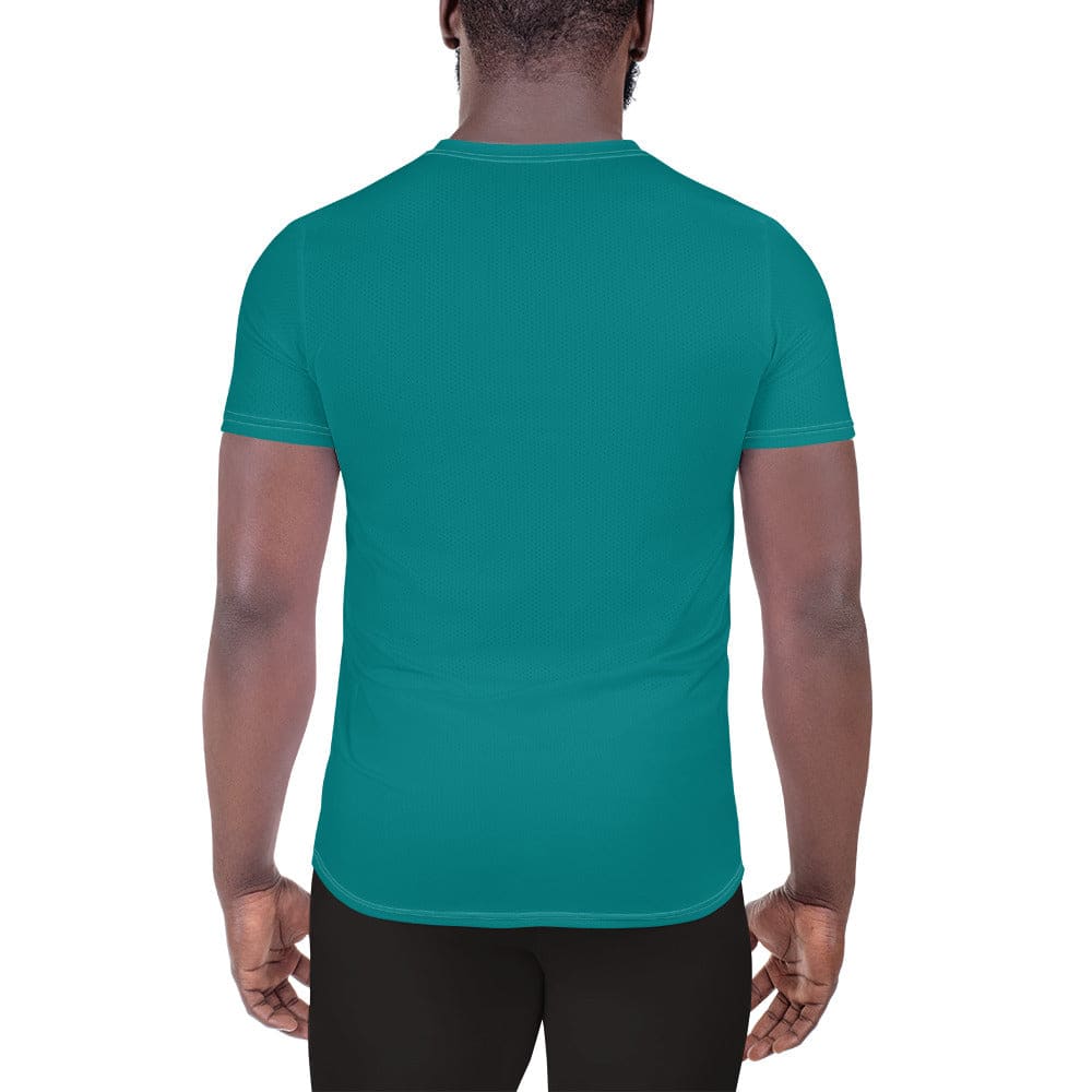 Mens Stretch Fit Athletic Sports T-shirt - Dark Teal Green