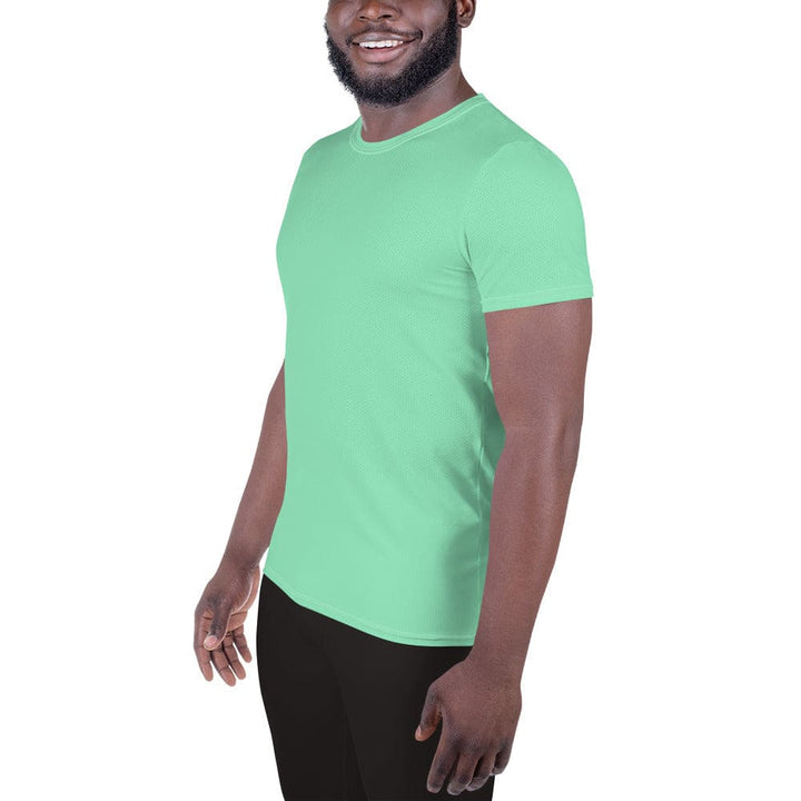 Mens Stretch Fit Athletic Sports T-shirt - Seafoam Green