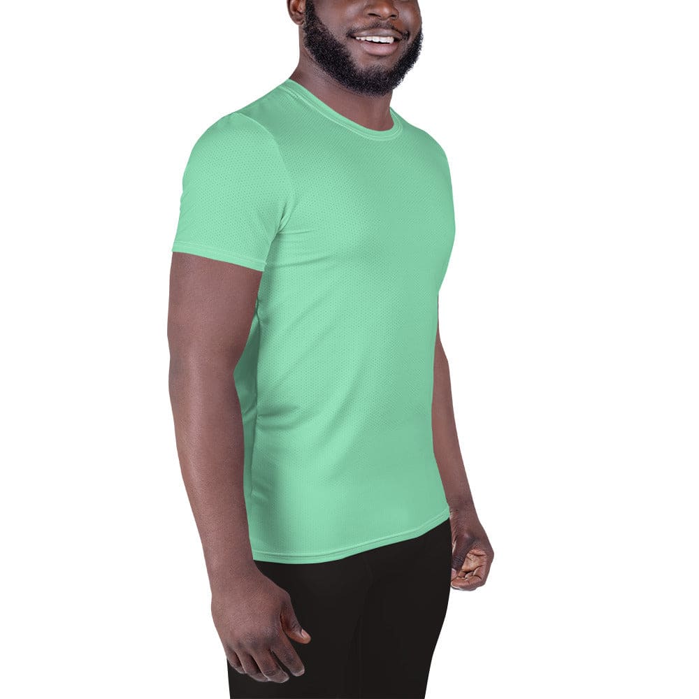 Mens Stretch Fit Athletic Sports T-shirt - Seafoam Green