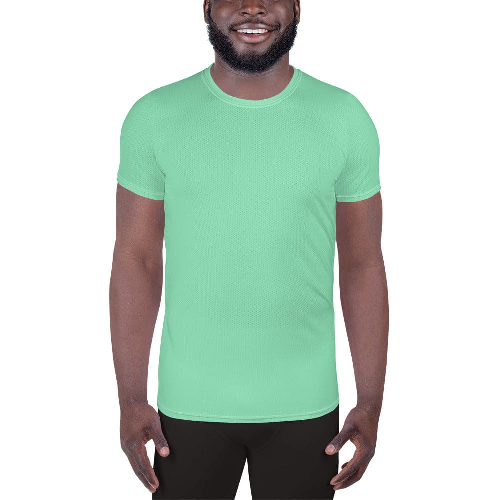 Mens Stretch Fit Athletic Sports T-shirt - Seafoam Green