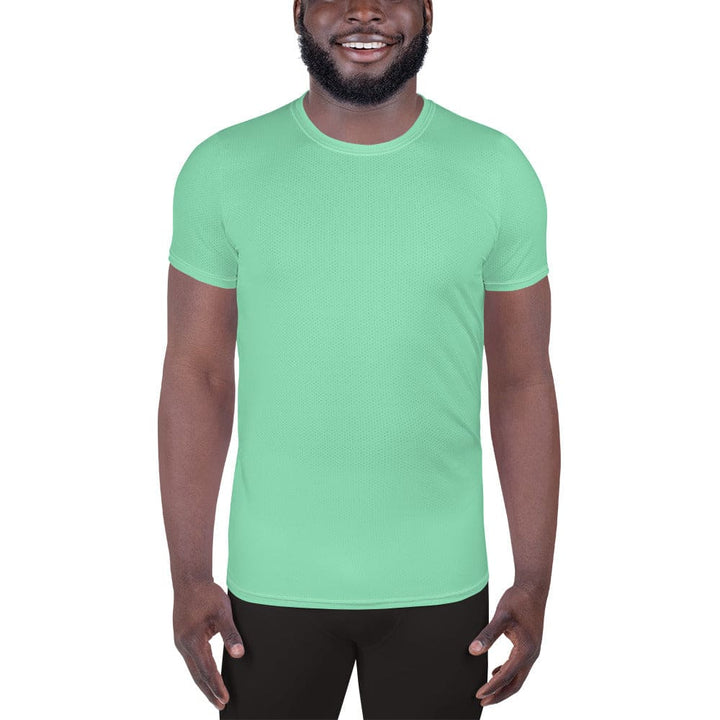 Mens Stretch Fit Athletic Sports T-shirt - Seafoam Green