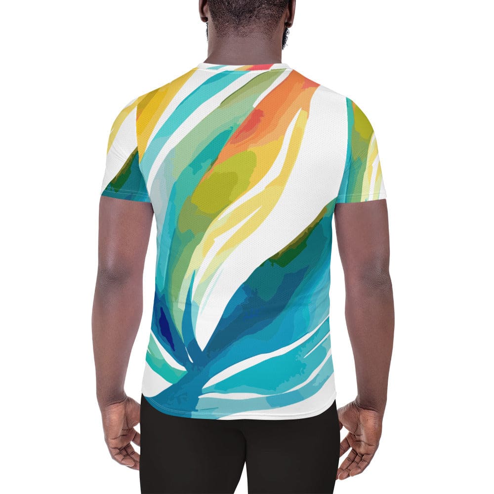 Mens Stretch Fit Athletic Sports T-shirt - Strength and Courage Design