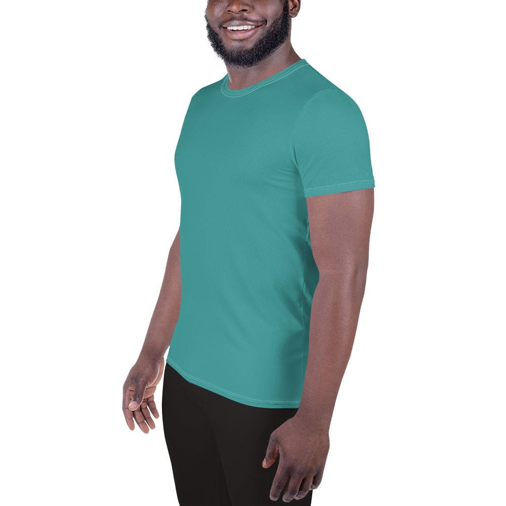 Mens Stretch Fit Athletic Sports T-shirt - Teal Green