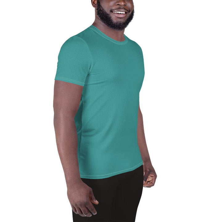 Mens Stretch Fit Athletic Sports T-shirt - Teal Green
