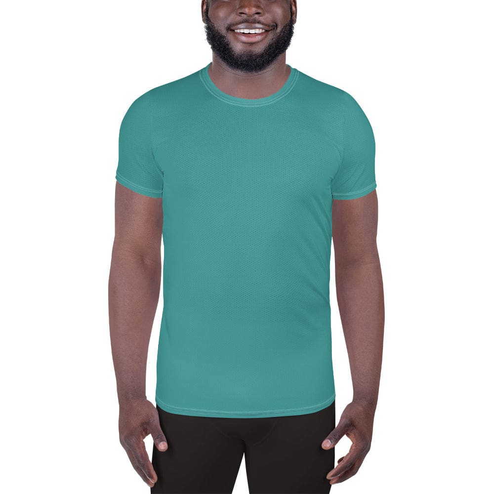 Mens Stretch Fit Athletic Sports T-shirt - Teal Green