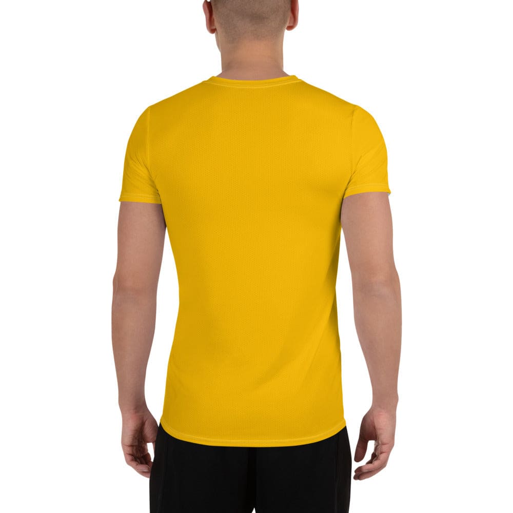 Mens Stretch Fit Athletic Sports T-shirt - Golden Yellow