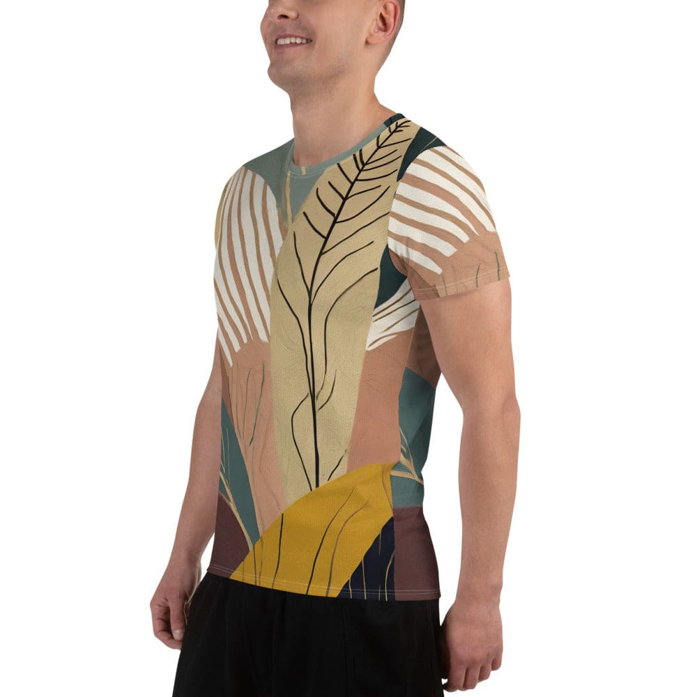 Mens Stretch Fit Athletic Sports T-shirt - Boho Style Print
