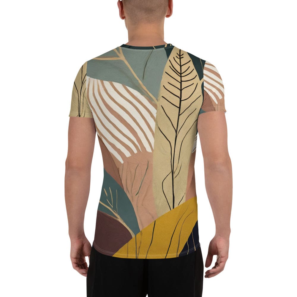 Mens Stretch Fit Athletic Sports T-shirt - Boho Style Print