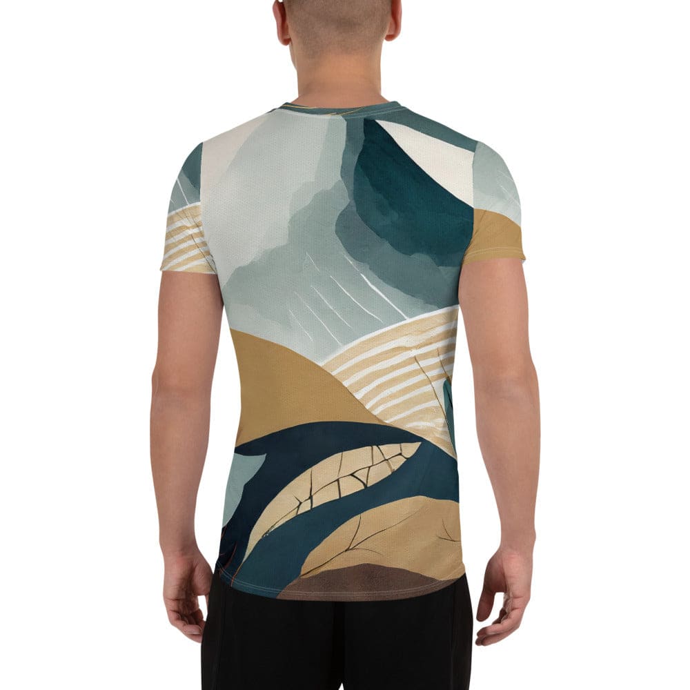 Mens Stretch Fit Athletic Sports T-shirt - Boho Style Print 3