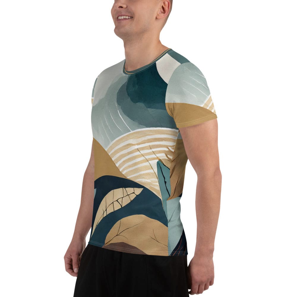 Mens Stretch Fit Athletic Sports T-shirt - Boho Style Print 3