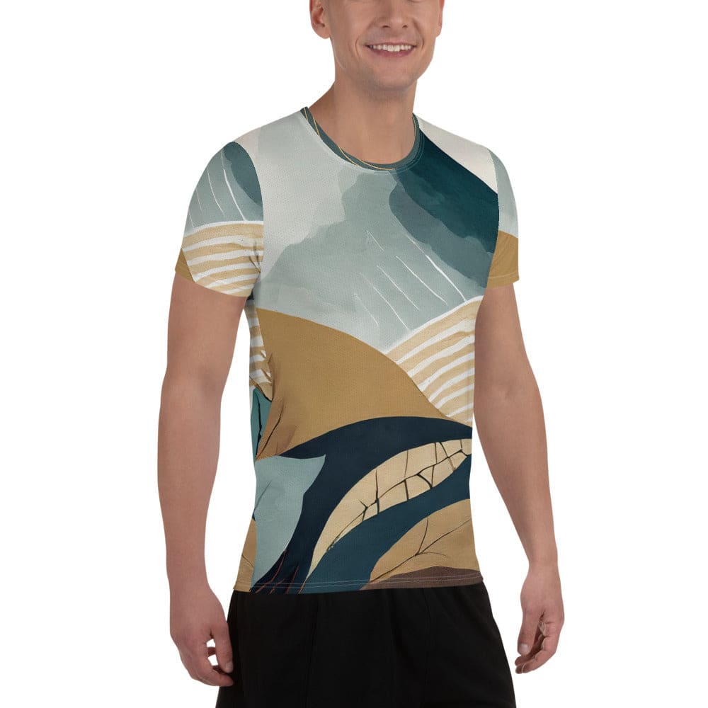 Mens Stretch Fit Athletic Sports T-shirt - Boho Style Print 3