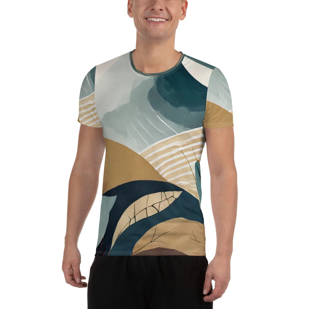 Mens Stretch Fit Athletic Sports T-shirt - Boho Style Print 3