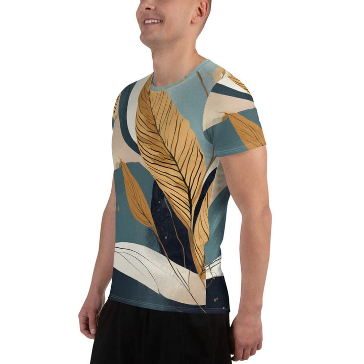 Mens Stretch Fit Athletic Sports T-shirt - Boho Style Print