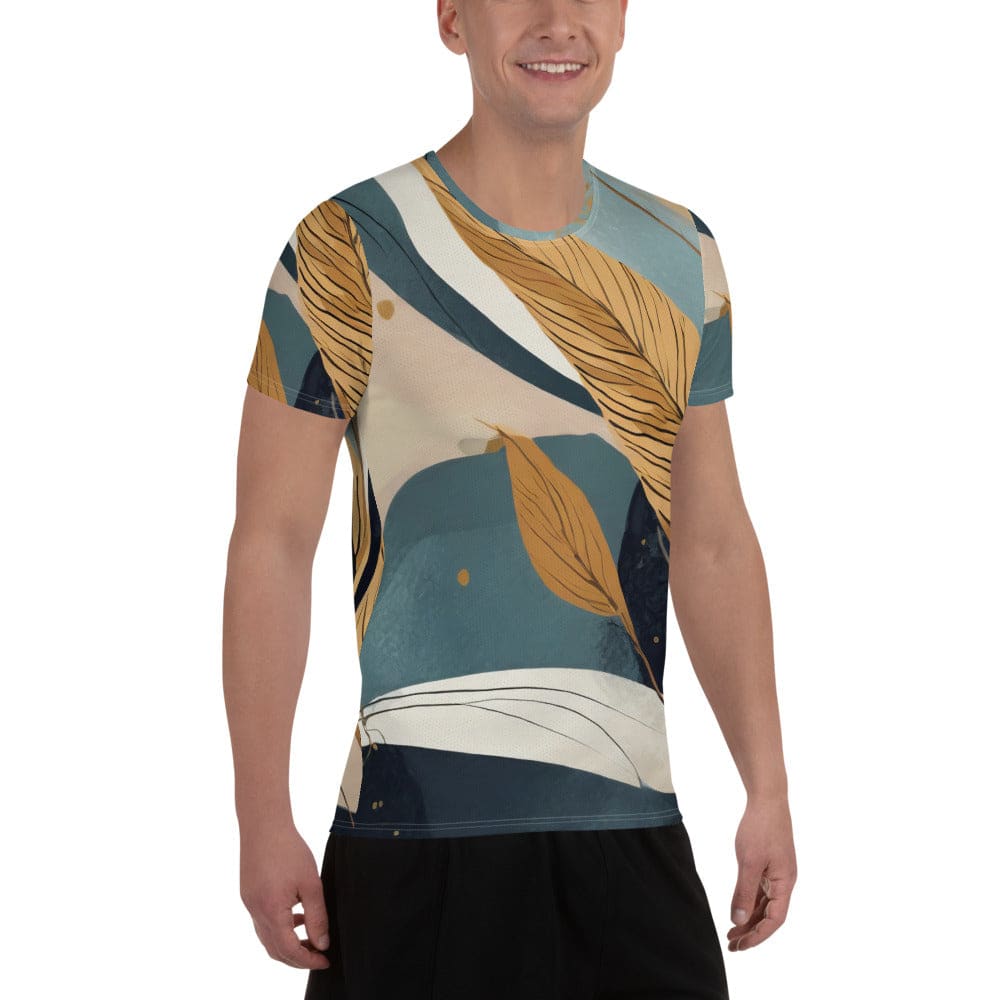 Mens Stretch Fit Athletic Sports T-shirt - Boho Style Print