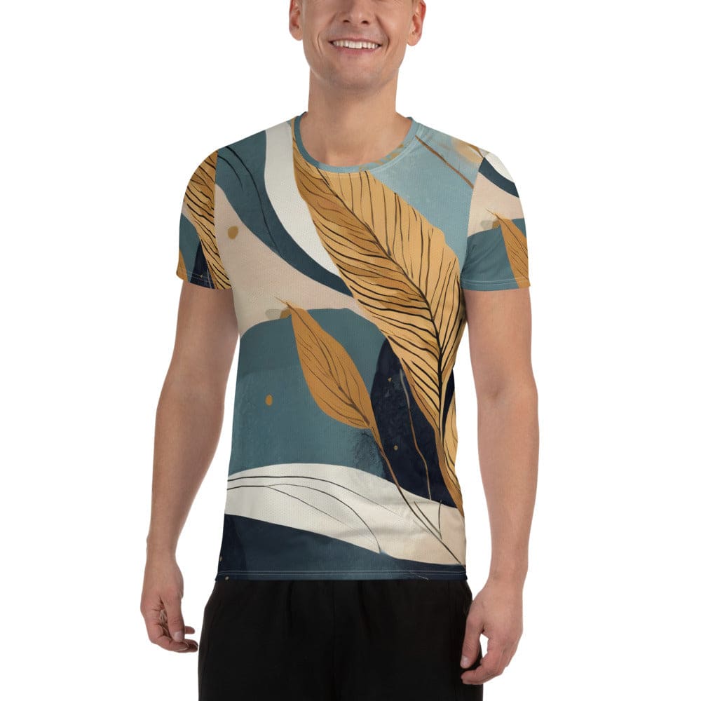 Mens Stretch Fit Athletic Sports T-shirt - Boho Style Print
