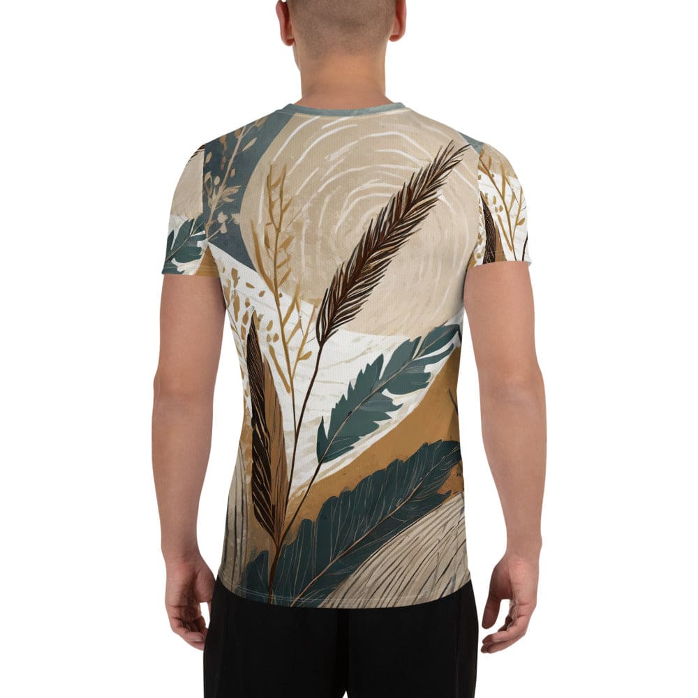 Mens Stretch Fit Athletic Sports T-shirt - Boho Style Print