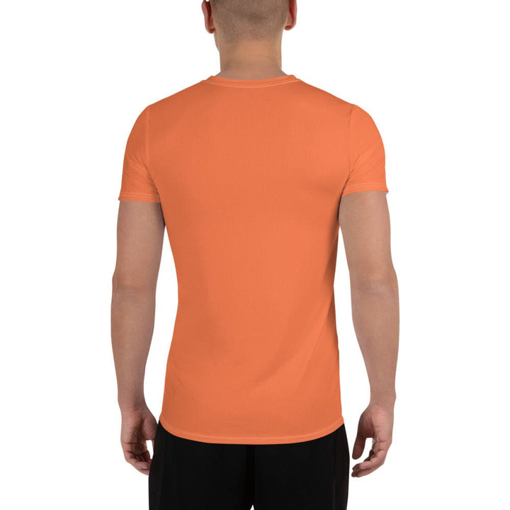 Mens Stretch Fit Athletic Sports T-shirt - Coral Orange Red