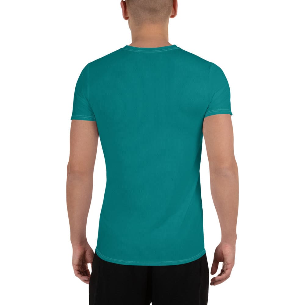 Mens Stretch Fit Athletic Sports T-shirt - Dark Teal Green