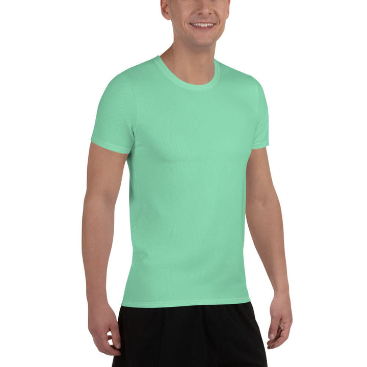 Mens Stretch Fit Athletic Sports T-shirt - Seafoam Green