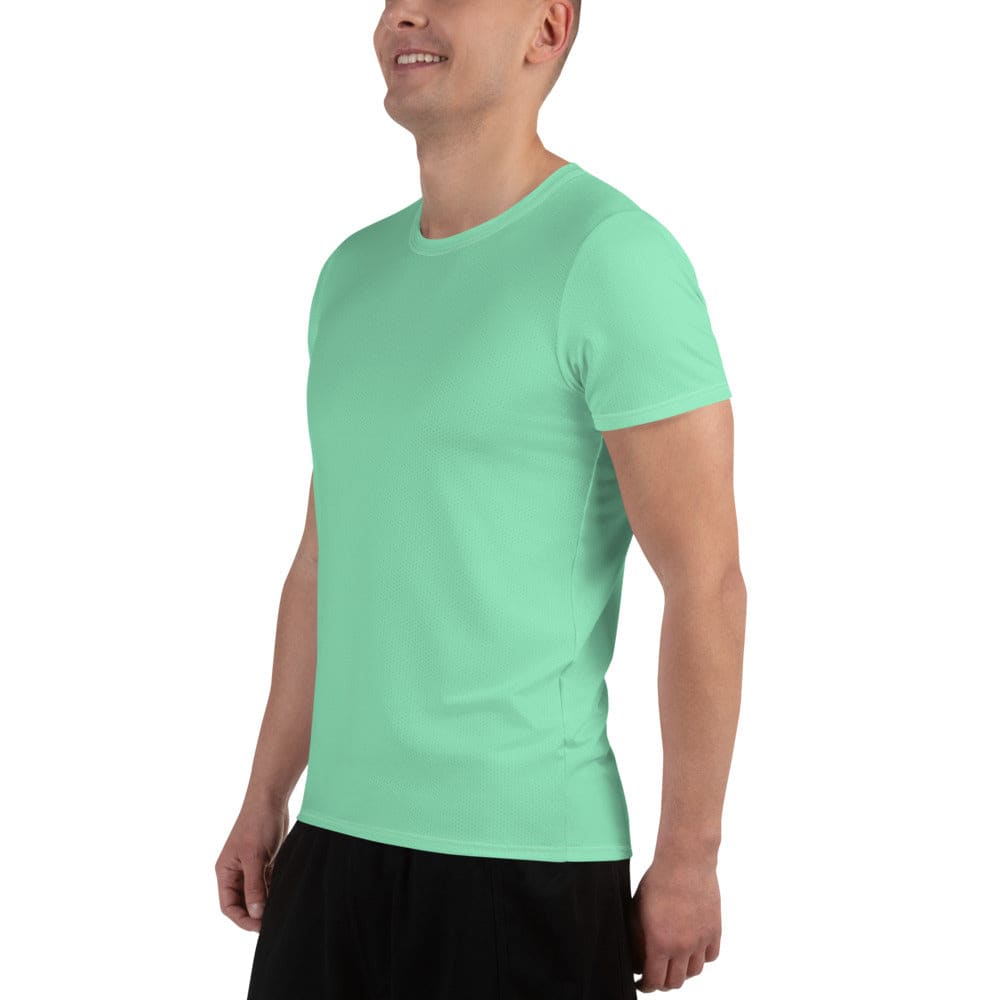Mens Stretch Fit Athletic Sports T-shirt - Seafoam Green