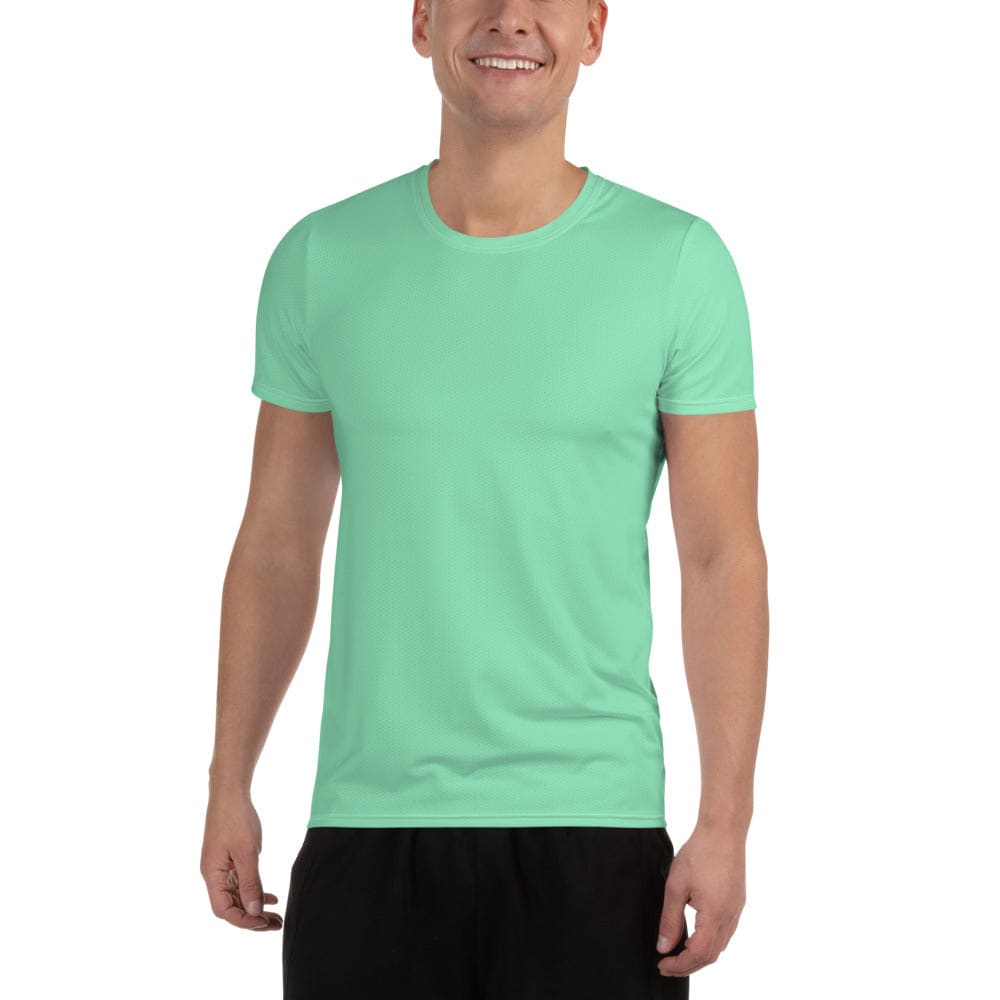 Mens Stretch Fit Athletic Sports T-shirt - Seafoam Green
