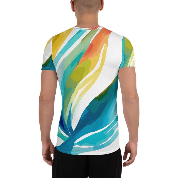 Mens Stretch Fit Athletic Sports T-shirt - Strength and Courage Design