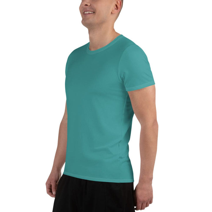 Mens Stretch Fit Athletic Sports T-shirt - Teal Green