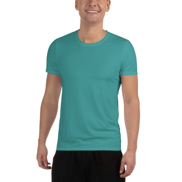 Mens Stretch Fit Athletic Sports T-shirt - Teal Green