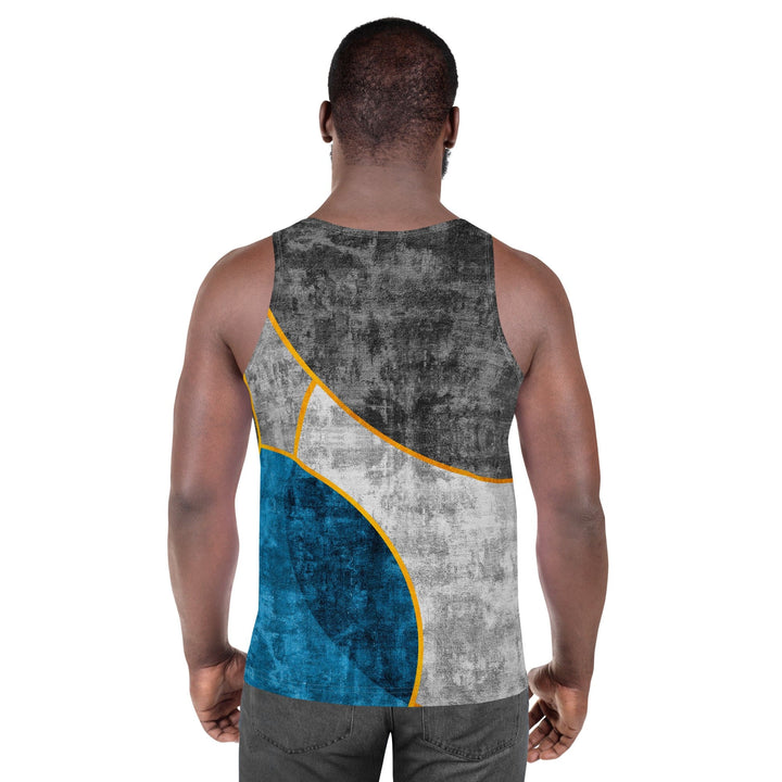 Mens Stretch Fit Tank Top Blue Grey Design - Mens | Tank Tops | AOP