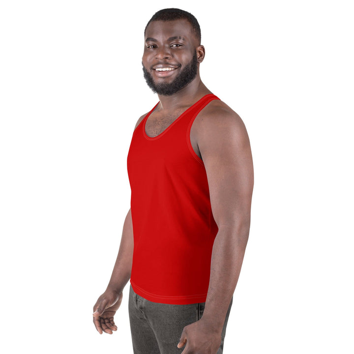 Mens Stretch Fit Tank Top Red