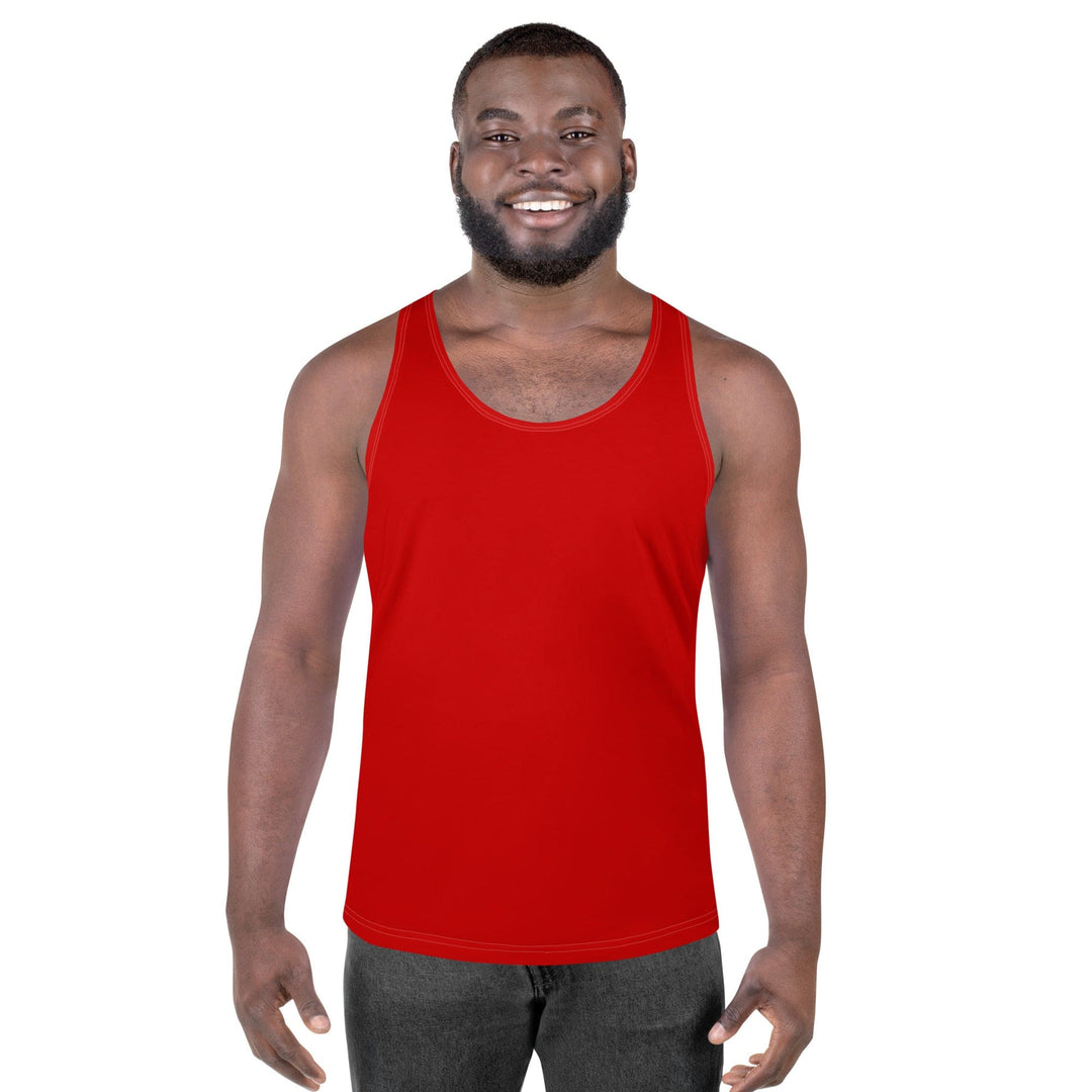 Mens Stretch Fit Tank Top Red