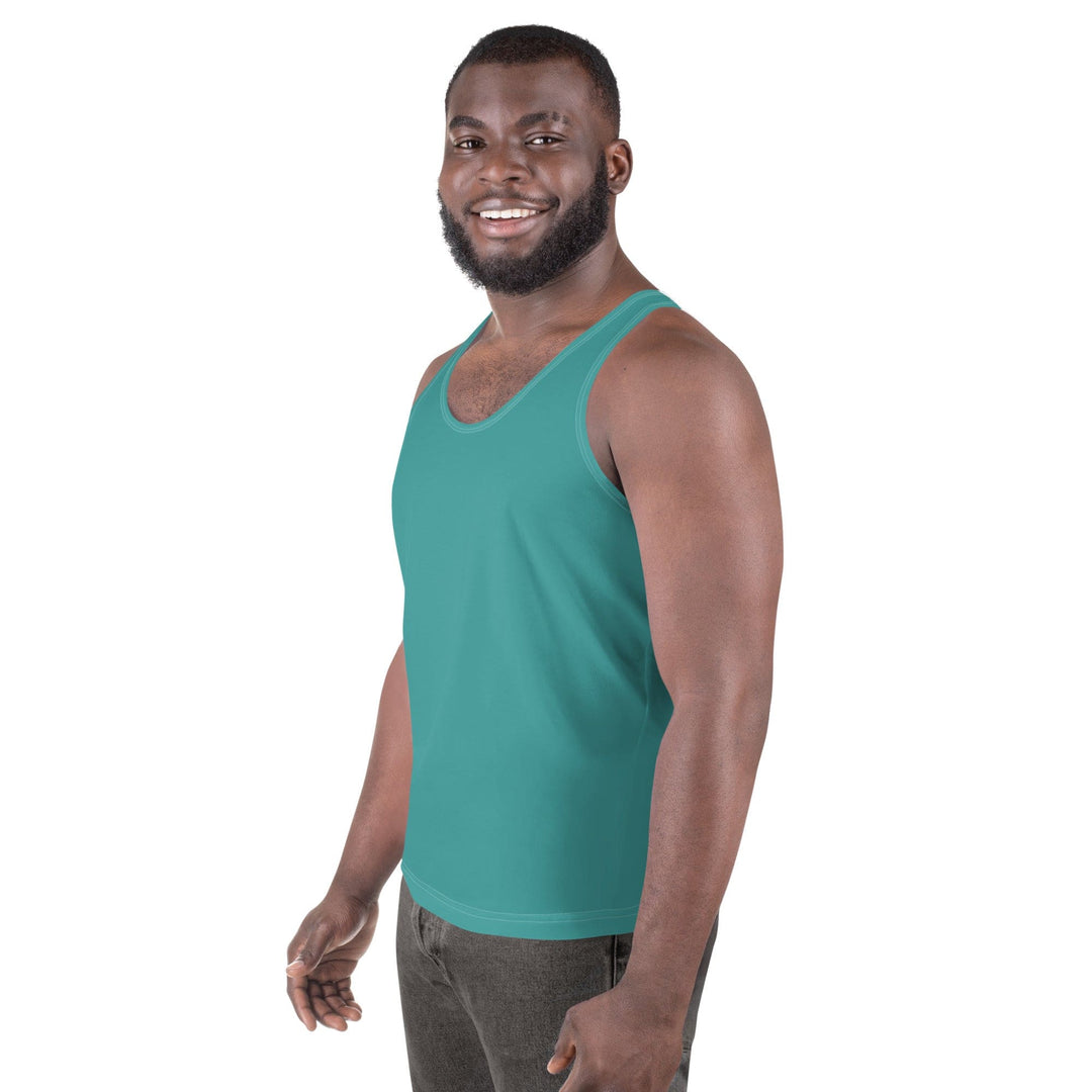 Mens Stretch Fit Tank Top Teal Green - Mens | Tank Tops | AOP