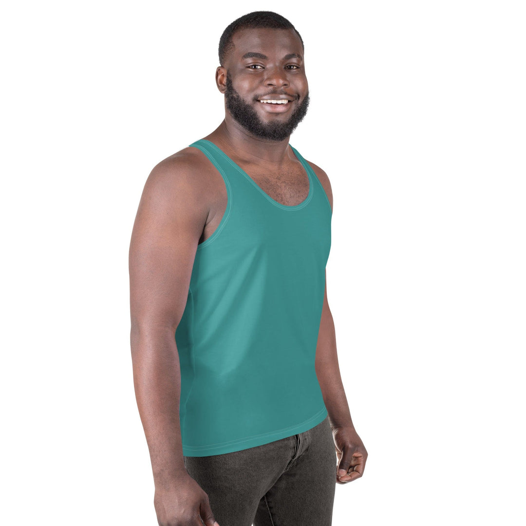 Mens Stretch Fit Tank Top Teal Green - Mens | Tank Tops | AOP