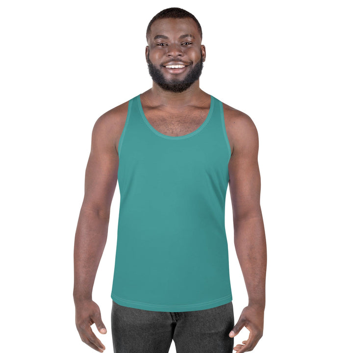 Mens Stretch Fit Tank Top Teal Green - Mens | Tank Tops | AOP