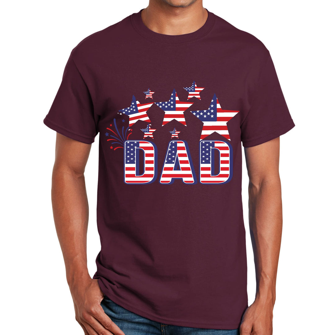 Mens T-shirt Dad Independence Day 4th Of July Celebration