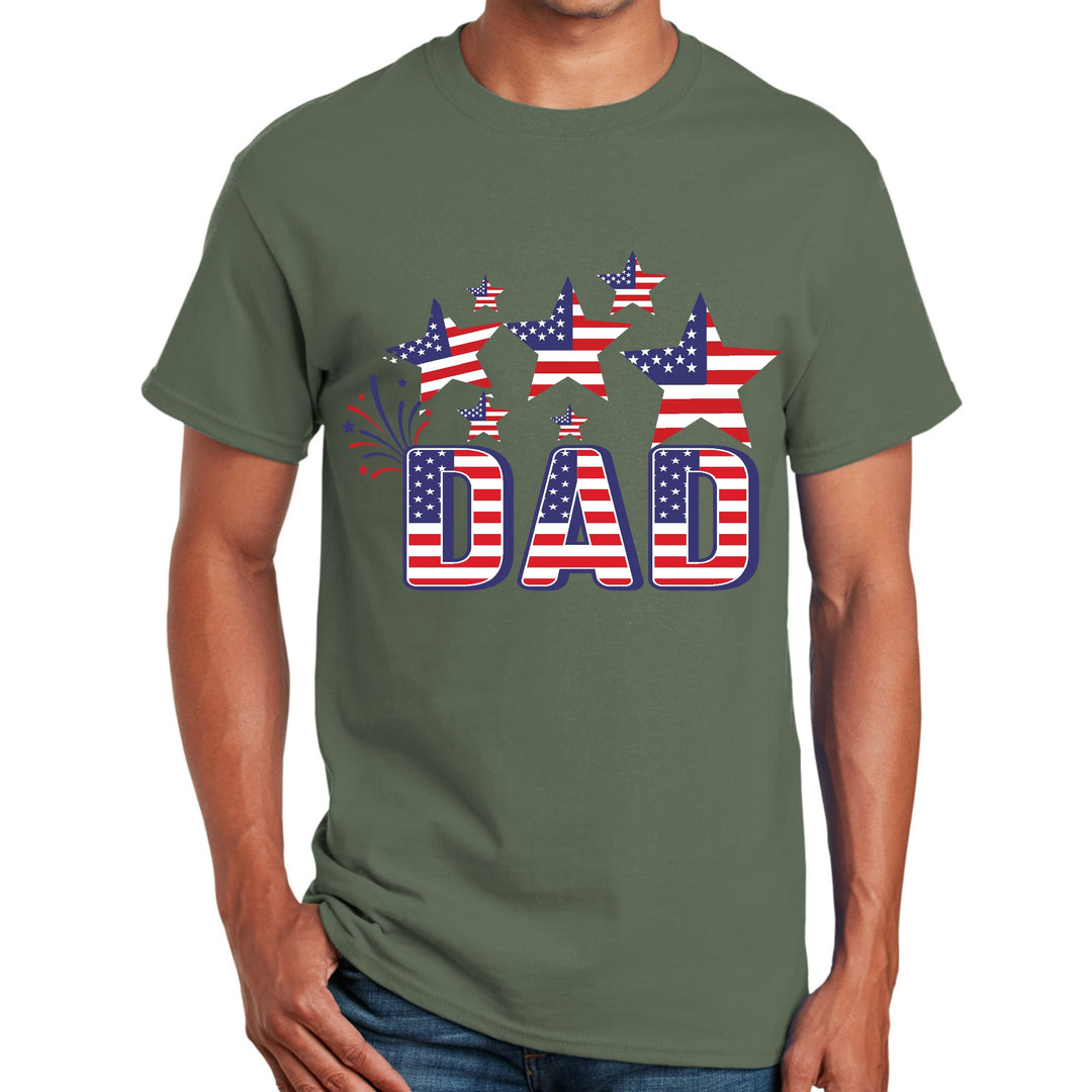 Mens T-shirt Dad Independence Day 4th Of July Celebration