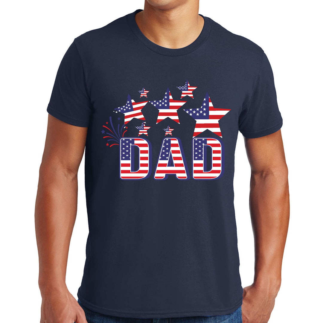 Mens T-shirt Dad Independence Day 4th Of July Celebration