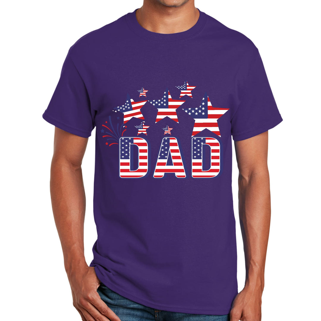 Mens T-shirt Dad Independence Day 4th Of July Celebration