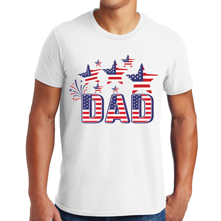 Mens T-shirt Dad Independence Day 4th Of July Celebration