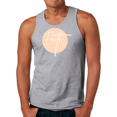 Mens Tank Top Fitness Shirt Faith - Christian Affirmation - Peach - Mens | Tank