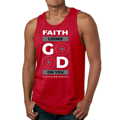 Mens Tank Top Fitness Shirt Faith Looks Good On You - Mens | Tank Tops